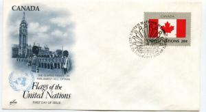 United Nations #410 Flag Series 1983, Canada, ArtCraft, FDC