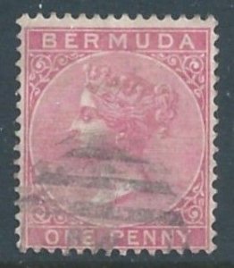 Bermuda #19a Used 1p Queen Victoria - Dull Rose -Wmk. 2