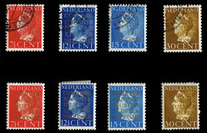 Netherlands #O16-19 (NVPH D16-19) Cat€160, 1940 Officials, Gold overprints,...