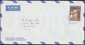 PENRHYN IS 1985 60c Eleanor Roosevelt on cover to New Zealand..............B1091