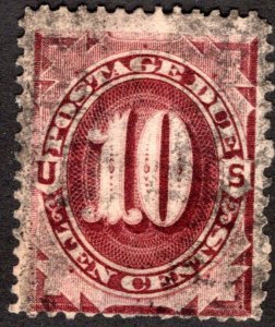 Scott J19, Postage Due, 10c, Used, USA BOB