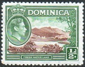 Dominica 1938 ½d Fresh Water Lake MH