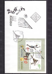 Bulgaria, Scott cat. 3861. Volleyball s/sheet. First day cover.