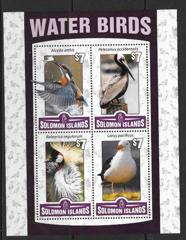 SOLOMON ISLANDS 2016 WATERBIRDS (1) MNH 