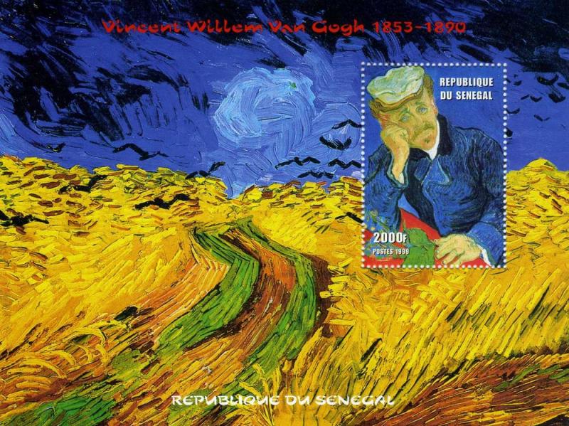 Senegal 1999 VINCENT VAN GOGH Paintings s/s Perforated Mint (NH)