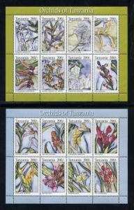 Tanzania 1181-1182, MNH, Flowers Orchids 1994, SCV-$35.00 x27060