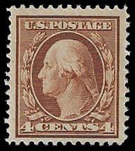 U.S. #377 MNH; 4c Washington (1911)