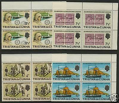 Tristan Da Cunha 153-6 TR Blocks MNH Shackleton, Ship, Boy Scouts