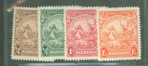 Barbados #165-167/168b