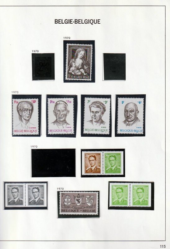 BELGIUM 1969/70 MNH+Mini Sheets (Apx 85 Items) (BR 1247 