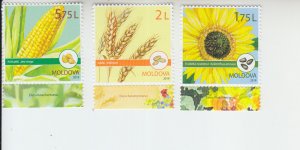 2019 Moldova Crops (3) (Scott 1046-48) MNH