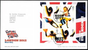 GREAT BRITAIN SC#2301a-e London Host City 2012 Olympics S/S (2005) FDC