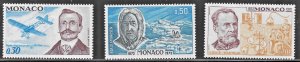 Monaco (1972) - Scott # 852- 854,   MH
