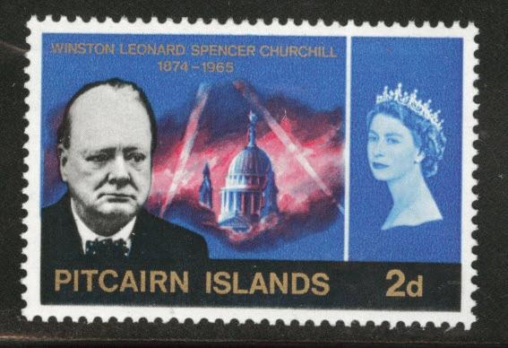 Pitcairn Islands Scott 56 MH* 1966 Churchill stamp CV$2.50