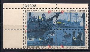 Plt Blk Sc# 1480 83 Boston Tea Party MNH #34225 UL