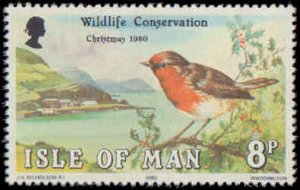 Great Britain Isle of Man #182-183, Complete Set(2), 1980, Birds, Christmas, ...