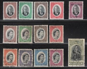 Grenada ~ Collection of 42 Different Stamps ~ Mix Conditions, Mint to Used... MX