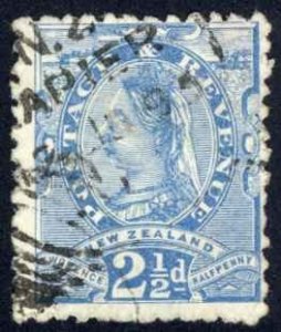 New Zealand Sc# 68 Used (b) 1891-1895 2½p ultramarine Queen Victoria 