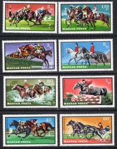 Thematic stamps HUNGARY 2 SETS1971 HORSES 2620/7  8v mint