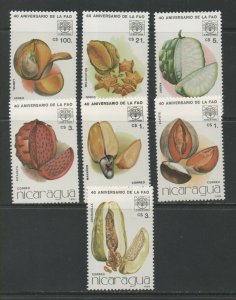 Thematic Stamps Others - NICARAGUA 1986 FAO FOOD 2774/80 7v mint