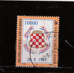 Bosnia & Herzegovina  (Croat) Scott#  11  Used ( 1994 Formation of Bosnian Croat