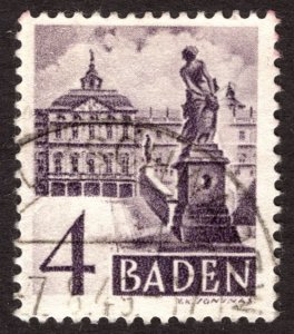 1948, Baden 4pf, Used, Sc 5N29