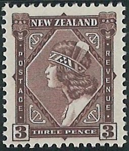 Scott: 190 New Zealand Maori Girl, Tiki Fashion, MNH