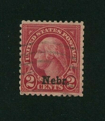 US 1929 2c carmine Washington Nebr. Overprint, Scott 671 used, Value = $1.30