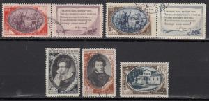 Russia - 1949 Pushkin Anniversary Sc# 1359/1363 (191)