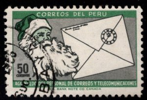 Peru  Scott 495 Used  Santa Clause stamp