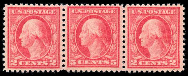 momen: US Stamps #505 Strip of 3 Mint OG NH VF