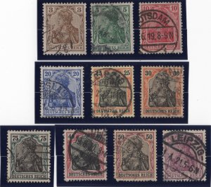 Germany 1905-1919 Lot of (10) SC81-90