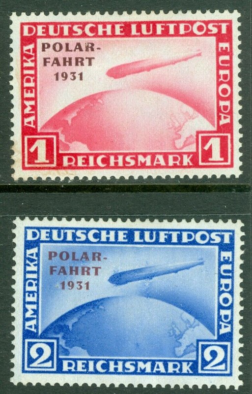 EDW1949SELL : GERMANY 1931 Scott #C40-41 Very Fine, Mint Original Gum. Cat $270.