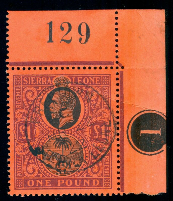 MOMEN: SIERRA LEONE SG #128 1912-21 USED LOT #60037