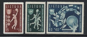 1939 Lithuania - n. 370/372 3 values MNH/**