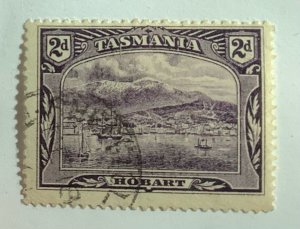 Tasmania 1899 Scott 88 used - 2p, View of Hobart