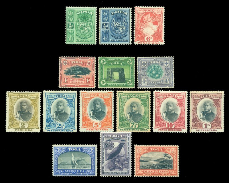 British Colonies Pacific Ocean -TONGA 1897-1934 Pictorials set Sc# 38-52 mint MH