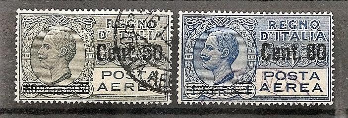 ITALY C 10-11 USED 1927 Ovpt. King Emmanuel Airmails