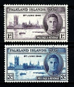 1946 Falkland Islands 94-95 King George VI