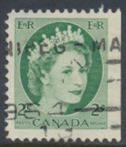  Canada  Sc# 338  Used   right imperf QE II 1954 see details  / scans