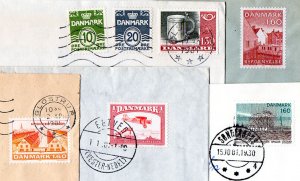 DENMARK. 1980 -81. Five different cover sent to Iceland.