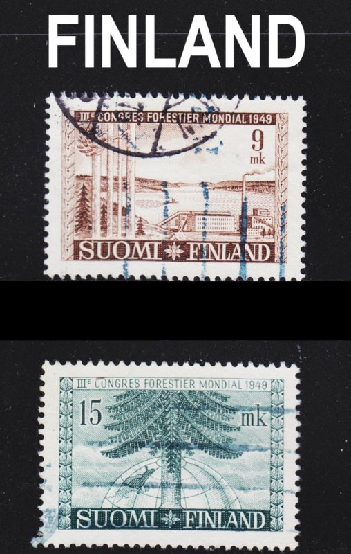 Finland Scott 281-82 complete set F to VF used.