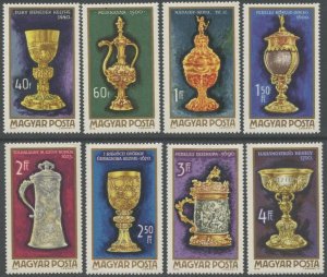 HUNGARY Sc#2045-2052 1970 Hungarian Goldsmiths’ Art Complete Set OG Mint Hinged