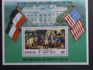 UPPER VOLTA 1976 BICENTENARY OF AMERICAN REVOLUTION CTO S/S SHEET VERY FINE