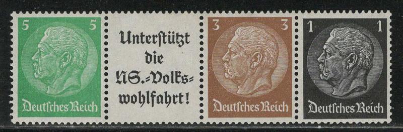 Germany Scott # 418, 416, 415, label A8.3, mint nh, se-tenant, Mi# W76