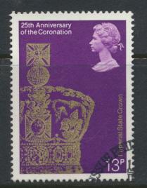 Great Britain  SG 1062 SC# 838 Used / FU with First Day Cancel - Coronation 2...