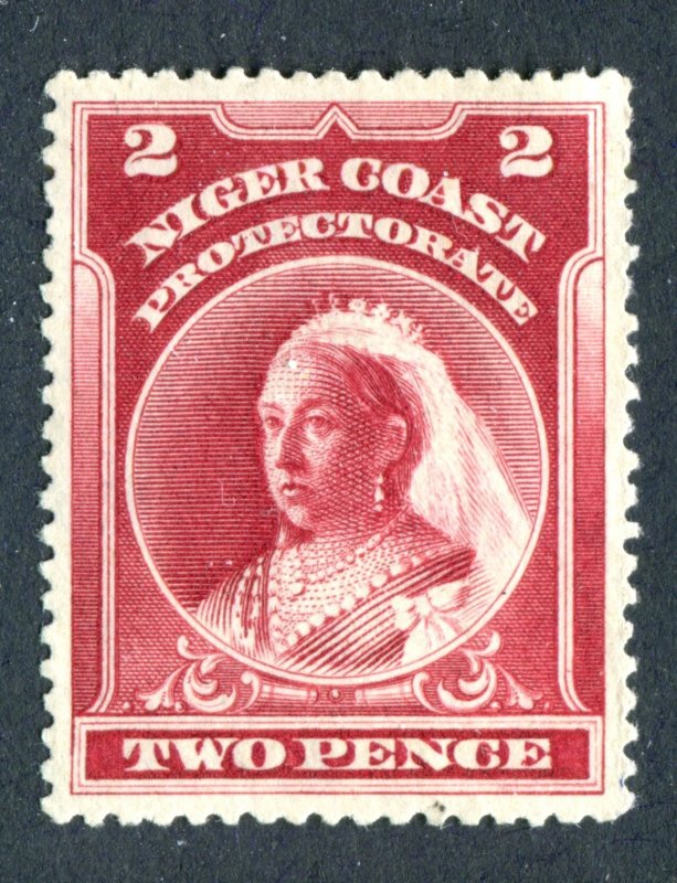 Niger Coast 1894 QV. 2d lake. Mint Hinged. P14.5 -15. No wmk. SG53.