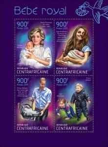 Central Africa - Prince George, Royal Baby - 4 Stamp Sheet 3H-466