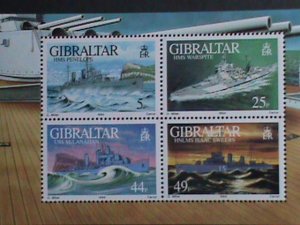 GIBRALTAR STAMP-1994 SC#660 WORLD WAR II WARSHIPS MNH S/S SHEET-VF VERY FINE