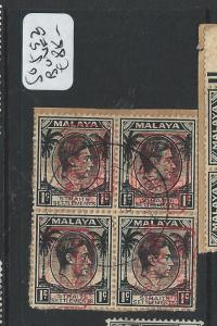 MALAYA JAPANESE OCCUPATION SINGAPORE (P1801B) 1C  SG J92 BL OF 4  VFU